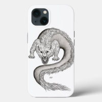 Wolfdragon zwart-wit ontwerp
