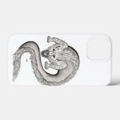 Wolfdragon zwart-wit ontwerp Case-Mate iPhone case (Achterkant (horizontaal))
