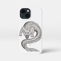 Wolfdragon zwart-wit ontwerp