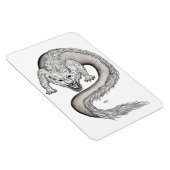 Wolfdragon zwart-wit ontwerp magneet (Rechterzijde)