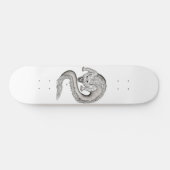 Wolfdragon zwart-wit ontwerp persoonlijk skateboard (Horizontaal)