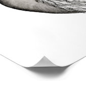 Wolfdragon zwart-wit ontwerp poster (Hoek)