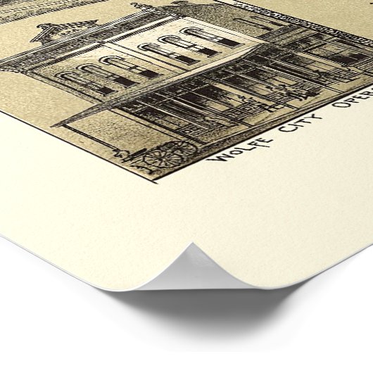 Wolfe City, TX Panoramic Map - 1891 Poster (Hoek)