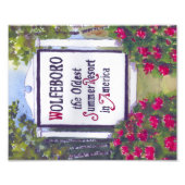 Wolfeboro New Hampshire Welkomstteken Foto Afdruk (Voorkant)