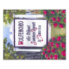 Wolfeboro New Hampshire Welkomstteken Foto Afdruk