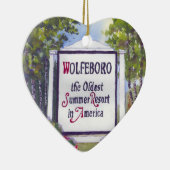 Wolfeboro NH Heart Shape Ornament (Rechts)