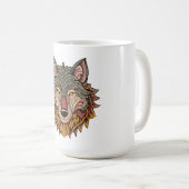 Wolfenkop van voren koffiemok (Voorkant rechts)