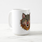 Wolfenkop van voren koffiemok (Voorkant links)