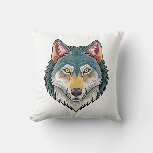Wolfenkop van voren kussen (Voorkant)