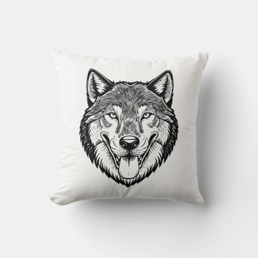 Wolfenkop van voren kussen (Voorkant)
