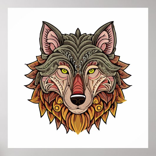 Wolfenkop van voren poster (Voorkant)