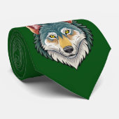 Wolfenkop van voren stropdas (Opgerold)