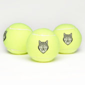 Wolfenkop van voren tennisballen (Multi)