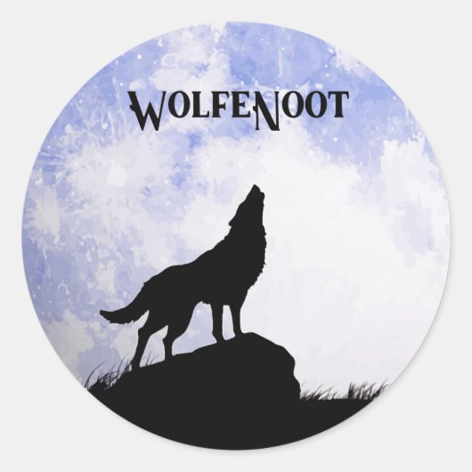 Wolfenoot Ronde Sticker (Voorkant)