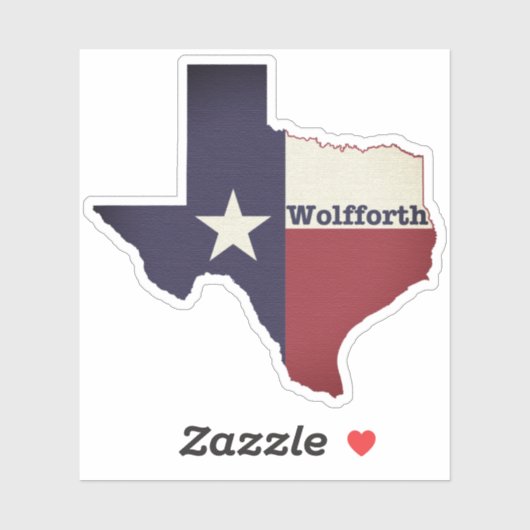 Wolfforth Texas Vlag Sticker (Vel)