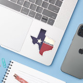 Wolfforth Texas Vlag Sticker (Laptop met iPhone)