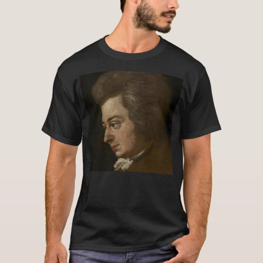 Wolfgang Amadeus Mozart (1756 - 1791) door Joseph T-shirt (Voorkant)