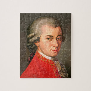 Wolfgang Amadeus Mozart als Puzzle Legpuzzel