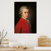 Wolfgang Amadeus Mozart Art Poster (Keuken)