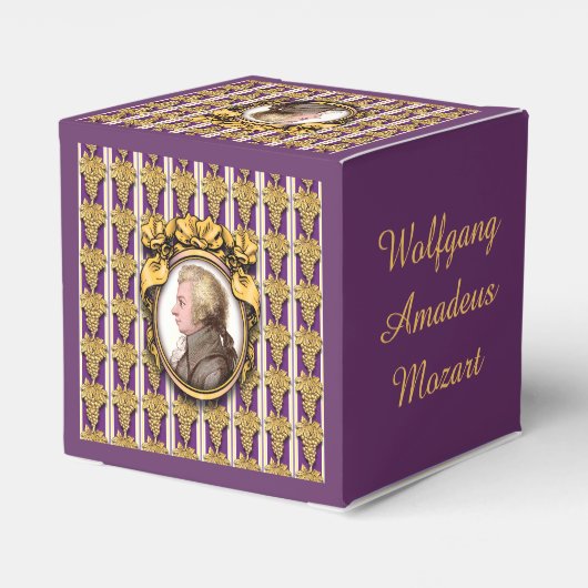 Wolfgang Amadeus Mozart Bedankdoosjes (Achterkant)