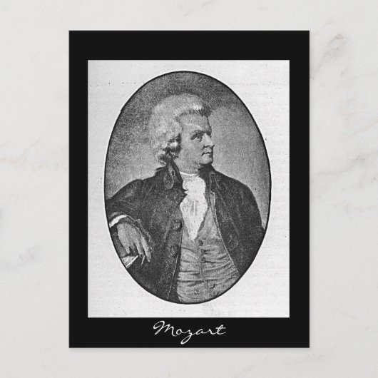 Wolfgang Amadeus Mozart Briefkaart (Voorkant)
