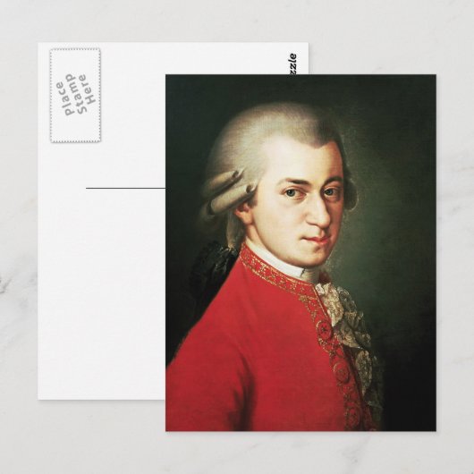 Wolfgang Amadeus Mozart Briefkaart (Voorkant / Achterkant)