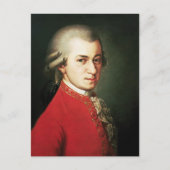 Wolfgang Amadeus Mozart Briefkaart (Voorkant)