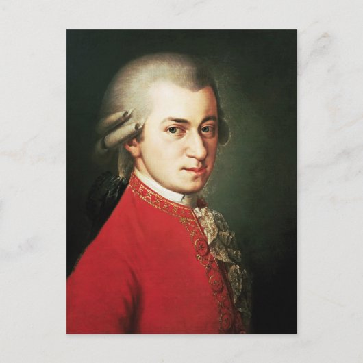 Wolfgang Amadeus Mozart Briefkaart (Voorkant)