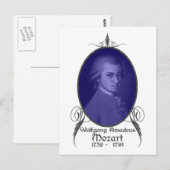 Wolfgang Amadeus Mozart Briefkaart (Voorkant / Achterkant)
