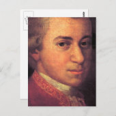 Wolfgang Amadeus Mozart Briefkaart (Voorkant / Achterkant)