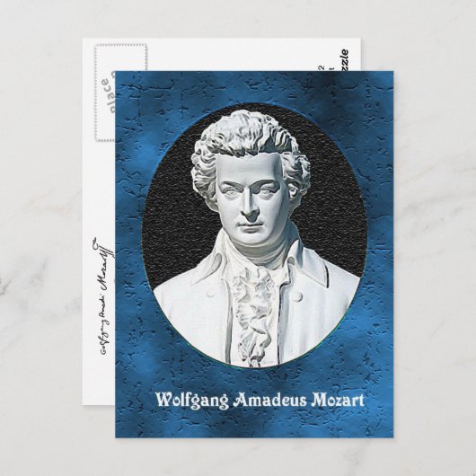 Wolfgang Amadeus Mozart Briefkaart (Voorkant / Achterkant)
