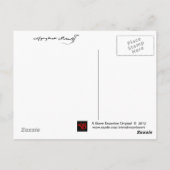 Wolfgang Amadeus Mozart Briefkaart (Achterkant)