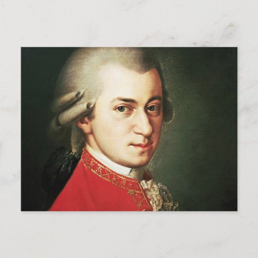 Wolfgang Amadeus Mozart Briefkaart (Voorkant)