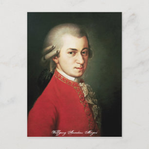 Wolfgang Amadeus Mozart Briefkaart