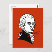 Wolfgang Amadeus Mozart Briefkaart (Voorkant / Achterkant)
