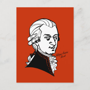 Wolfgang Amadeus Mozart Briefkaart
