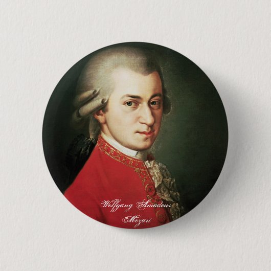Wolfgang Amadeus Mozart Button (Voorkant)