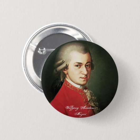 Wolfgang Amadeus Mozart Button (Voorkant /achterkant)