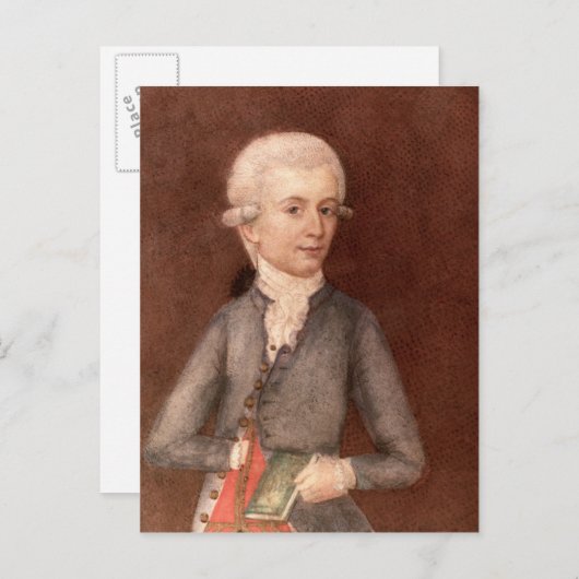 Wolfgang Amadeus Mozart, c.1780 Briefkaart (Voorkant / Achterkant)