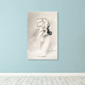 Wolfgang Amadeus Mozart Canvas Afdruk (Insitu (Houten vloer))
