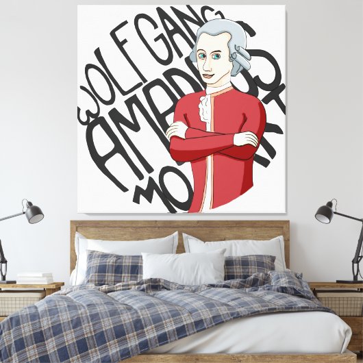Wolfgang Amadeus Mozart Canvas Afdruk (Insitu (Slaapkamer))