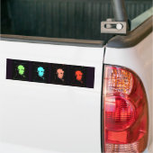 Wolfgang Amadeus Mozart Collage Bumpersticker (Op Truck)