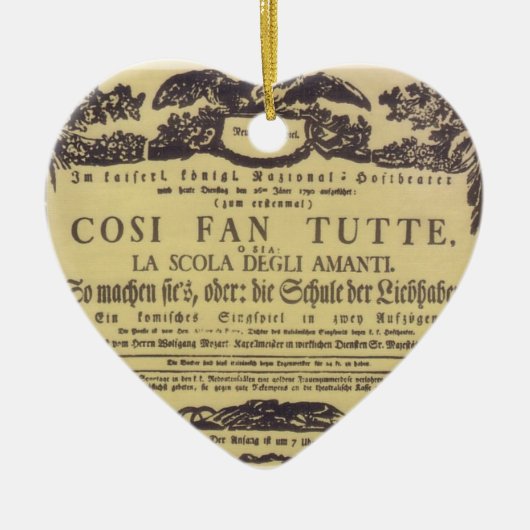 Wolfgang Amadeus Mozart - Cosi fan tutte Keramisch Ornament (Voorkant)