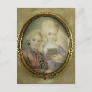 Wolfgang Amadeus Mozart en zijn zus Briefkaart