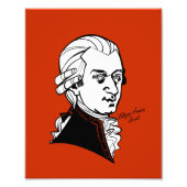 Wolfgang Amadeus Mozart Foto Afdruk (Voorkant)