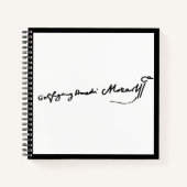 Wolfgang Amadeus Mozart handtekening Notitieboek (Voorkant)