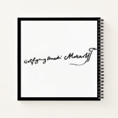 Wolfgang Amadeus Mozart handtekening Notitieboek (Achterkant)