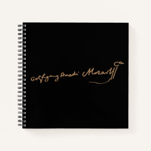 Wolfgang Amadeus Mozart handtekening Notitieboek