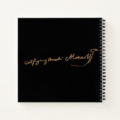 Wolfgang Amadeus Mozart handtekening Notitieboek (Achterkant)