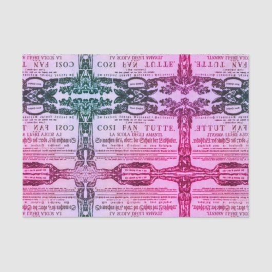 Wolfgang Amadeus Mozart Herz Oper Cosi fan tutte Tissuepapier (Voorkant)